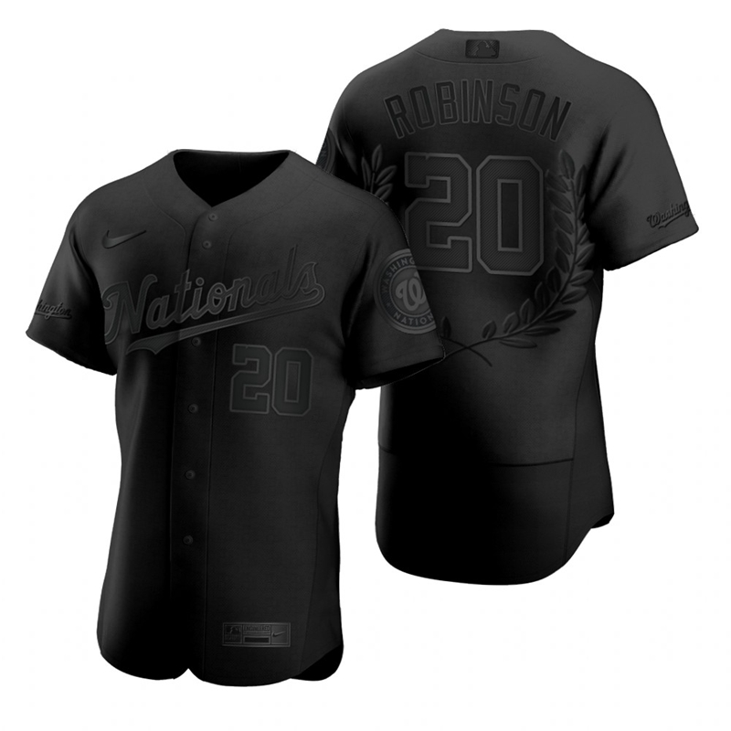 Washington Nationals 20 Frank Robinson Men Nike Black MLB MVP Limited Player Edition Jersey